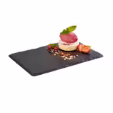 Natural Slate Serving Plate – 240×150×10 mm - rectangular - natural edge - black