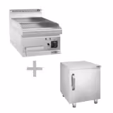 Plaque de cuisson électrique - 4,5 kW - Rainurée - avec sous-structure à 1 porte