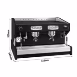 Commercial Espresso Machine "Eminence" - 2 Group - Pre-infusion System & 2 Steam Wands - Black