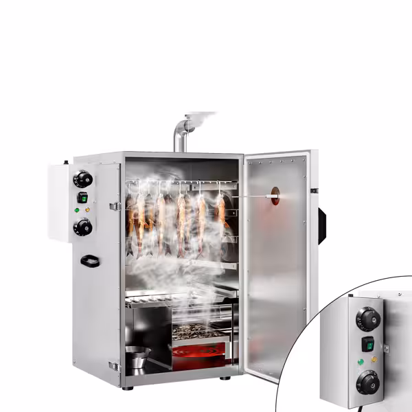 Compact Fumoir électrique professionnel - Commande mécanique - 4 grilles - 410x450mm