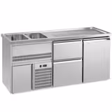 Back Bar Cooler PREMIUM PLUS - 1950x700mm - 1 Solid Door & 2 Drawers