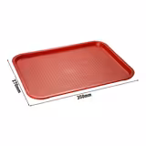 (6 Stück) FAST FOOD Tablett - Polypropylen - 350x270mm - Rot