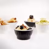 (12 pieces) HALFTONE Melamine Buffet Bowls – Black - Round Ø 80 mm - 100 ml