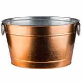 Juoma-allas - TIN - metalli - 11 l - Ø 400 mm - kupari - mukana PVC-muovinen sisäastia