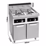 Gas Doppelfritteuse - 18+18 Liter - 28 kW - Bflex Digital