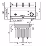 Commercial Electric Pasta Cooker - Single Tank - Countertop - 25L - 8.25kW - with Drain Tap