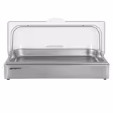 Cappa per alimenti per Contenitore GN - GN 1/1 - Plastica; acciaio inox 304 - 540x335mm - Altezza: 255mm - incl. Contenitore GN 1/1 - apertura roll-top 180°
