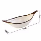 (6 adet) Kase - CROCKER - Melamin - 0,65L - 420x140mm - Derinlik:95mm - Beyaz/Kahverengi