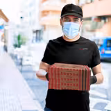 (100 pcs) Pizza Box - PIZZABÄCKER - 26.0x26.0x4.0cm