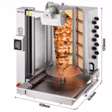 Gas Kebabrobot - V-form - 10 brännare - max. 150 kg