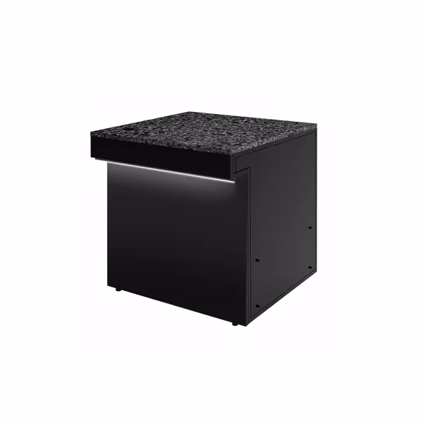 Till Counter TORONTO - 900mm - Black front panel - Black granite worktop