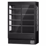 Murale Refrigerato Professionale - 1320mm - 595l - +1°/+5°C - con 2 porte a battente in vetrocamera & 4 ripiani - Nero