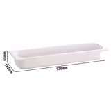(6 kpl) Melamiini GN‑astia ECO GN 2/4 - valkoinen - 3 l - 65 mm