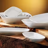 (24 stuks) ENTITY - bord - ovaal - porselein - 190x190mm - wit