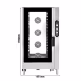 Electric Commercial Combi Oven - Manual Controls - 20x GN 1/1 - incl. Trolley