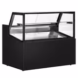 Koelvitrine - 1330x910mm - 169 liter - kleur zwart - dubbel glas - met 1 plank