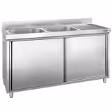 Plonge PREMIUM - 2000x700mm - avec 2 bacs