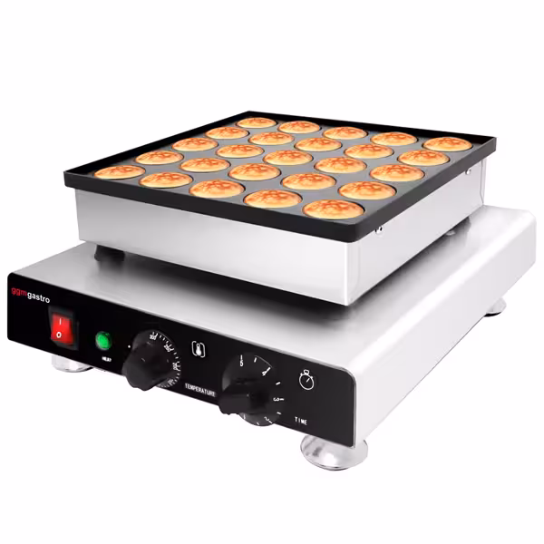 Ferro para waffles - Simples - Manual - 850 Watt - Forma: Poffertjes - para 25 peças