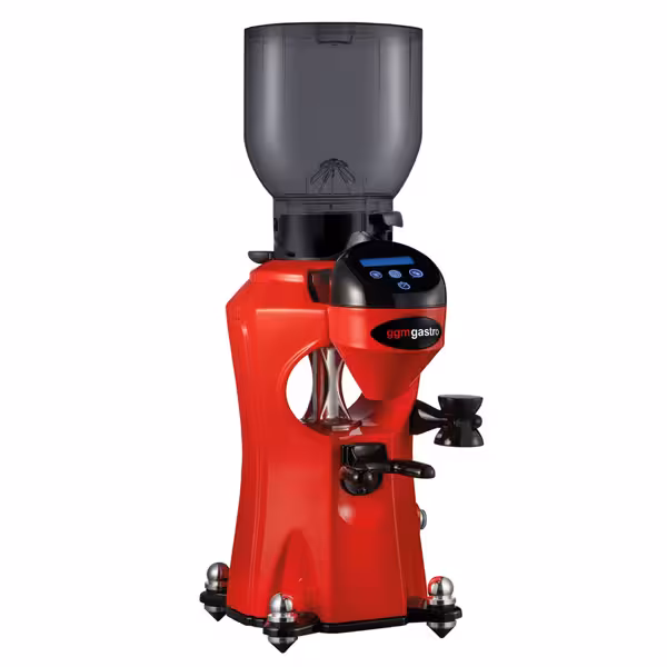 Koffiemolen - 2kg bonenreservoir - fluisterstil - 45dB - Met automatische dosering - rood