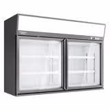 Commercial multideck display freezer - 1454mm - 232L - with 2 hinged glass doors & 4 shelves - incl. island freezer - Grey