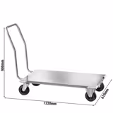 Carrello di trasporto per cestelli lavastoviglie - 610x1220mm - con 1 piano di appoggio - con manico