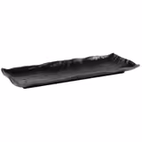 (6 stuks) Dienblad MARONE - Melamine - 39x16cm - hoogte: 30mm - Zwart/Bruin