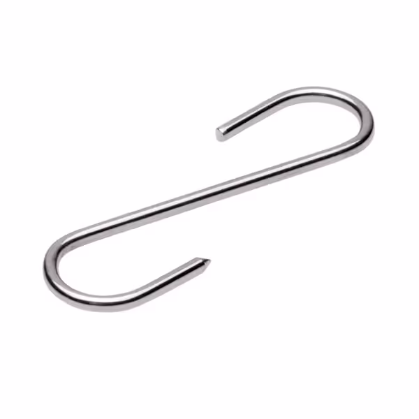 (24 pcs) Meat hooks - Stainless steel - Length: 160mm - Thickness: 5mm - for meat maturing cabinet