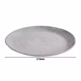 (6 pcs) FOOTMARK | Plate - Melamine - Ø210mm - White/Grey