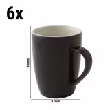 (6 db) Colors - Kávéscsésze - 180 ml - szürke - sorolható