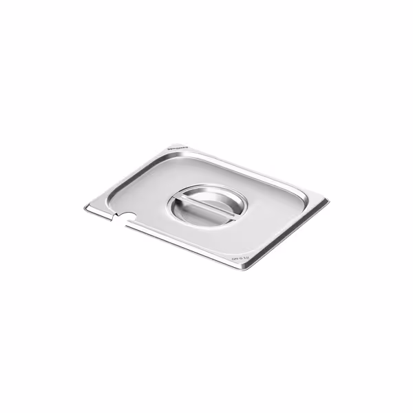 (1 piece) – Stainless Steel Gastronorm Pan Lid GN 1/2 – with Spoon Cut-Out