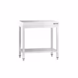 Commercial Stainless Steel Centre Table PREMIUM - 800x700mm - with Undershelf - with Cross Bracing