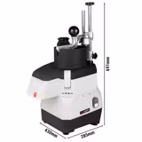 Elektrischer Kompakt-Gemüseschneider - 735 Watt - inkl. 4 Schneide- / Reibescheiben & Cutter-Aufsatz