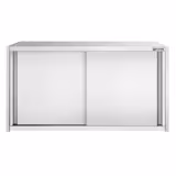 Armadio pensile in acciaio inox PREMIUM - 1200x400mm - con porte scorrevoli - 650mm di altezza
