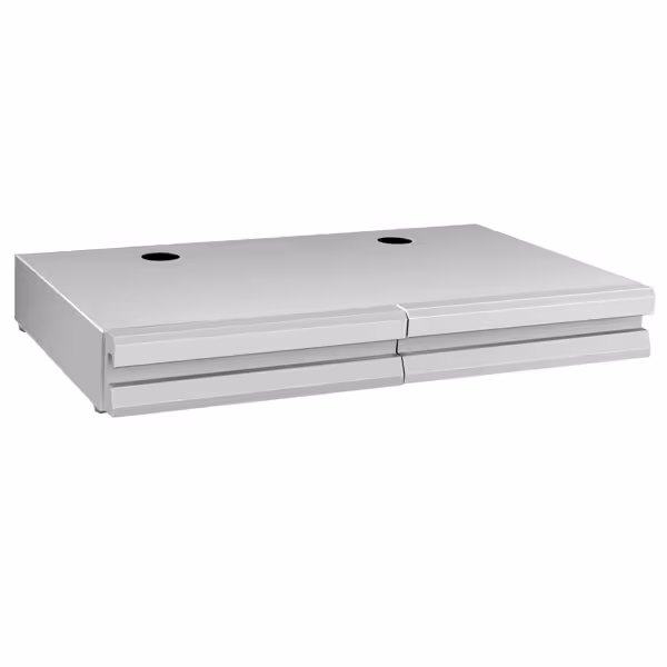 Coffee grounds drawer - Double - 820x510x115mm - with knocker - Silver