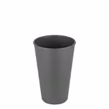 (24 szt.) Kubek wielorazowy - 400ml - sztaplowane, do zmywarki, BPA free - Szary - kompatybilne z pokrywkami Ø88mm