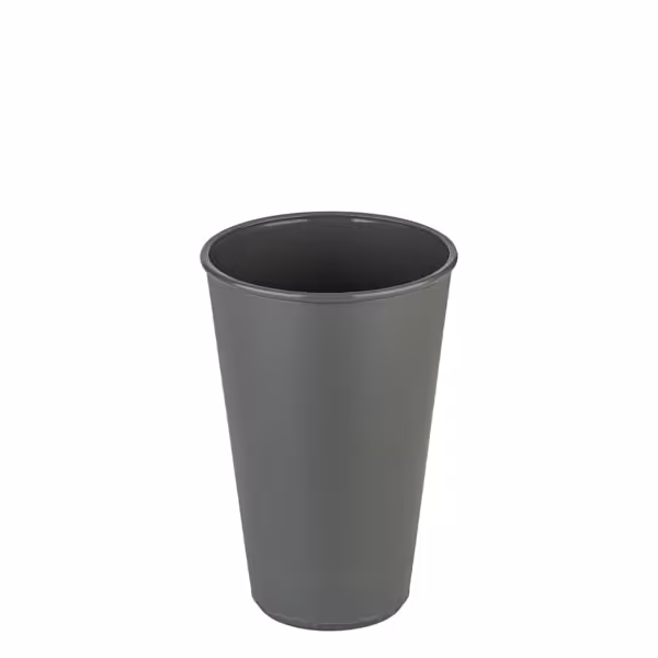 (24 stuks) Herbruikbare drinkbeker - 400ml - Ø 88mm - stapelbaar; vaatwasmachinebestendig; BPA-vrij; recyclebaar - grijs