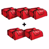 (5 pcs) Pizza Bag / Insulated Bag - each 5 pizza boxes 430x430mm - Red