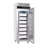 Viskoelkast RVS ECO - EN 600x400 - 680mm - 600liter - tot -2°C tot +8°C - met 1 deur - statische koeling, automatische ontdooiing, omkeerbare deur - Zwart