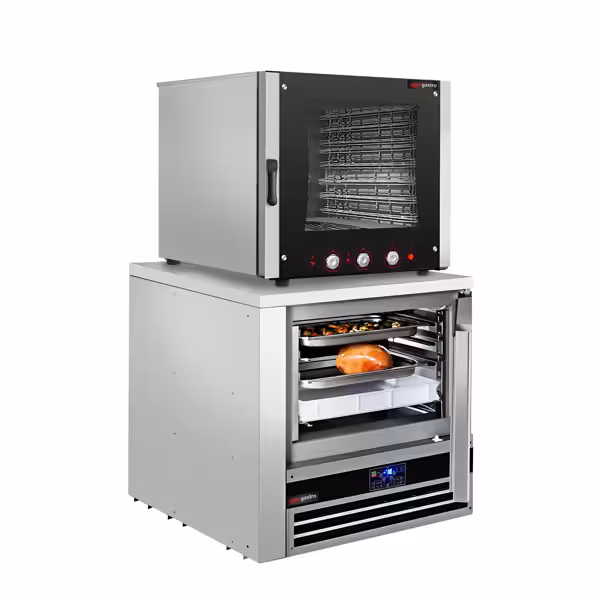 Gas Commercial Combi Oven - Manual Controls - 6x GN 1/1 or 6x EN 600x400 - incl. Blast chiller 5x GN 1/1, Core temperature probe, HACCP monitoring