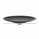 (6 pcs) NERO | Pizza Plate - Melamine - Ø330mm - Black