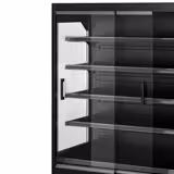 Wandkühlregal - 1585mm - 693 Liter - mit 2 rahmenlosen Glasschiebetüren & 4 Ablagen