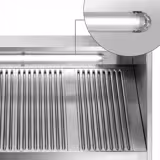 Commercial Extraction Canopy - Wall-Mounted - 3500mm - without Motor (for External Fan) - with Grease Filters