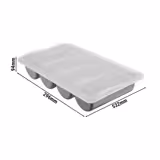 Vassoio portaposate - con 4 scomparti - incl. coperchio - 537x301mm - Altezza: 120mm - polipropilene (PP) - Grigio