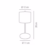 Lampada da tavolo LED ricaricabile - ANTON - dimmerabile a 3 livelli - IP54 - per interno/esterno - Ø 120mm - Nero