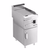 Elektrische bakplaat - 3,60kW - Geribbeld - Bakoppervlak: 395x535mm - met onderbouw met 1 deur
