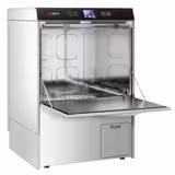 Lave-vaisselle professionnel - Panier 50x50cm - Commandes électroniques - 3,55kW - avec pompe de vidange + pompes doseuses détergent et liquide de rinçage