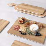 (6 Stück) GN-Tablett 1/2 - CRAZY WOOD - Melamin - Höhe: 10mm - Braun