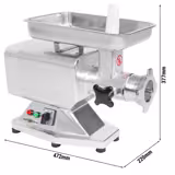 Köttkvarn - elektrisk - storlek 12 - 120 kg/h - 850 W - bänkmodell - hålskiva 4,5 mm