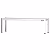 Aufsatzbord Edelstahl - 1 Etage - 1600x370mm - höhenverstellbar