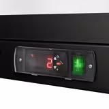 Bancada refrigerada para bar - 1350mm - 320L - com 3 portas de correr em vidro - Preto